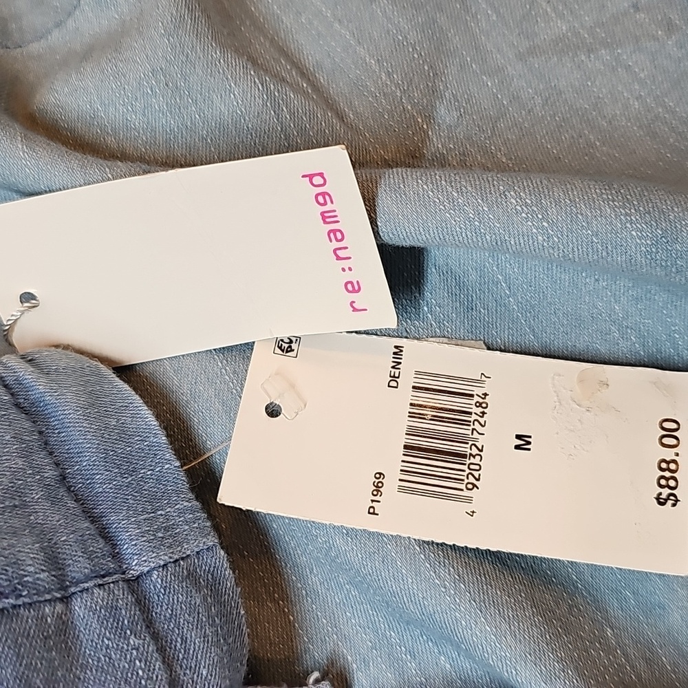 NWT RE:NAMED DENIM BLUE SLEEVELESS TIE BACK JUMPSUIT - Picture 13 of 13
